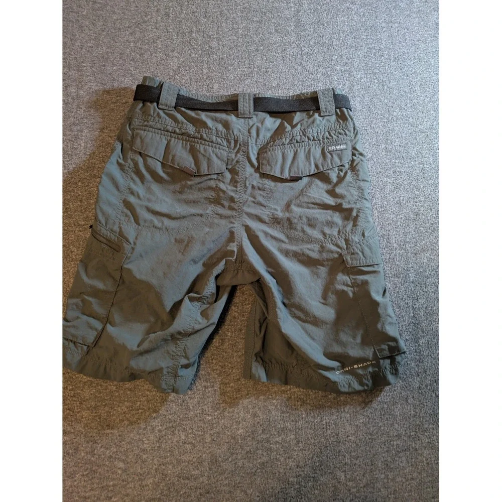 Columbia Shorts Mens 30‎ Gray Nylon  Hiking 10 Inseam Zip Fly Pockets Omni Shade